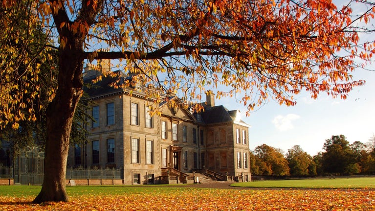 Autumn colour in front of the mansion